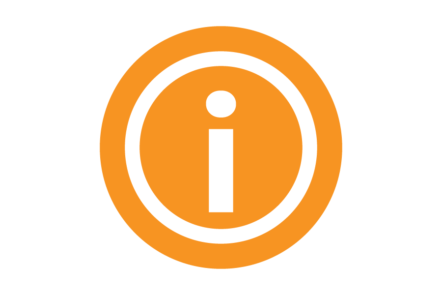 Icon of an i with a circle around it.